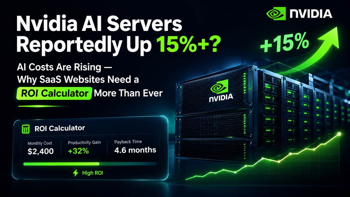 Nvidia AI 服务器被曝涨价 15%+？AI 成本上涨后，SaaS 官网为什么更需要一页 ROI Calculator？
