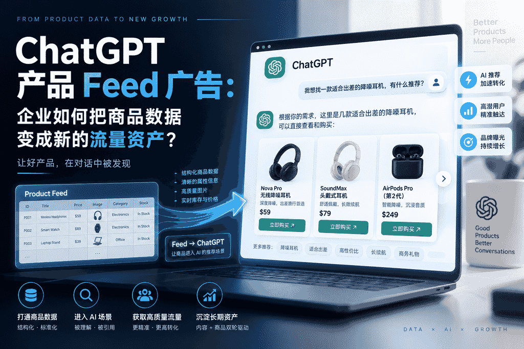 ChatGPT 产品 Feed 广告:企业如何把商品数据变成新的流量资产