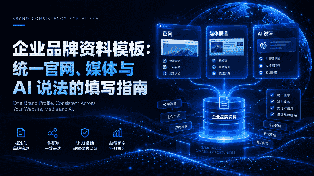 企业品牌资料模板：统一官网、媒体与 AI 说法的填写指南