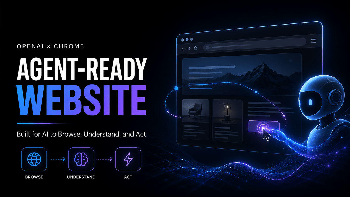 OpenAI 和 Google Chrome 正在让 AI 直接操作网站：企业如何用 We0.ai 做一个“Agent-Ready Website”？