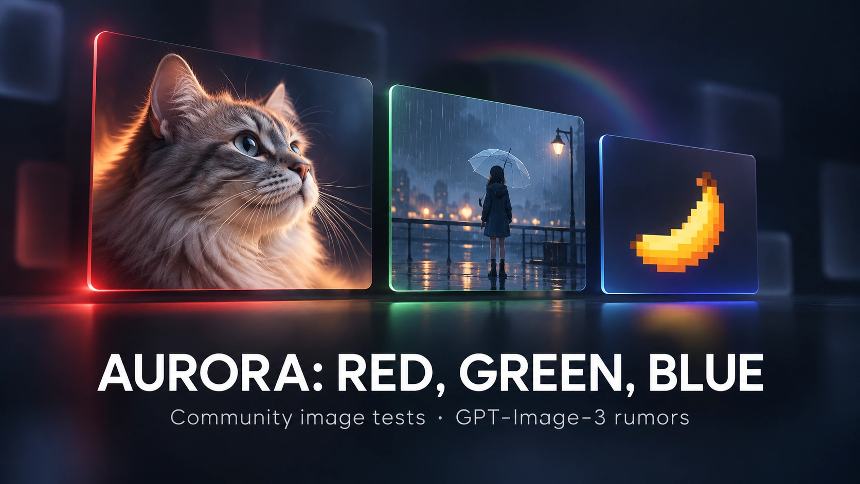 Aurora Alpha Image Tests: Red, Green, Blue and GPT-Image-3 Rumors