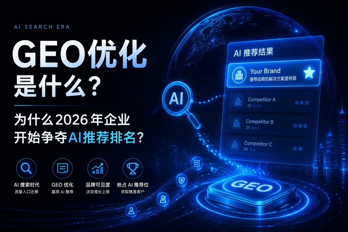 GEO优化是什么？为什么2026年企业开始争夺AI推荐排名？