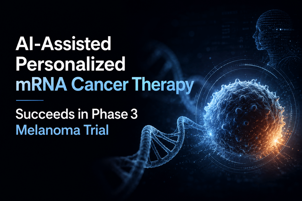 AI-Assisted Personalized mRNA Cancer Therapy Succeeds in Phase 3 Melanoma Trial