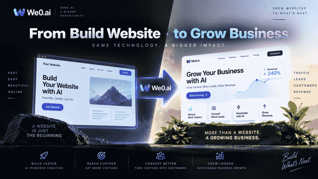 Como escolher entre we0.ai e a criação tradicional de sites: de criar sites a gerar crescimento