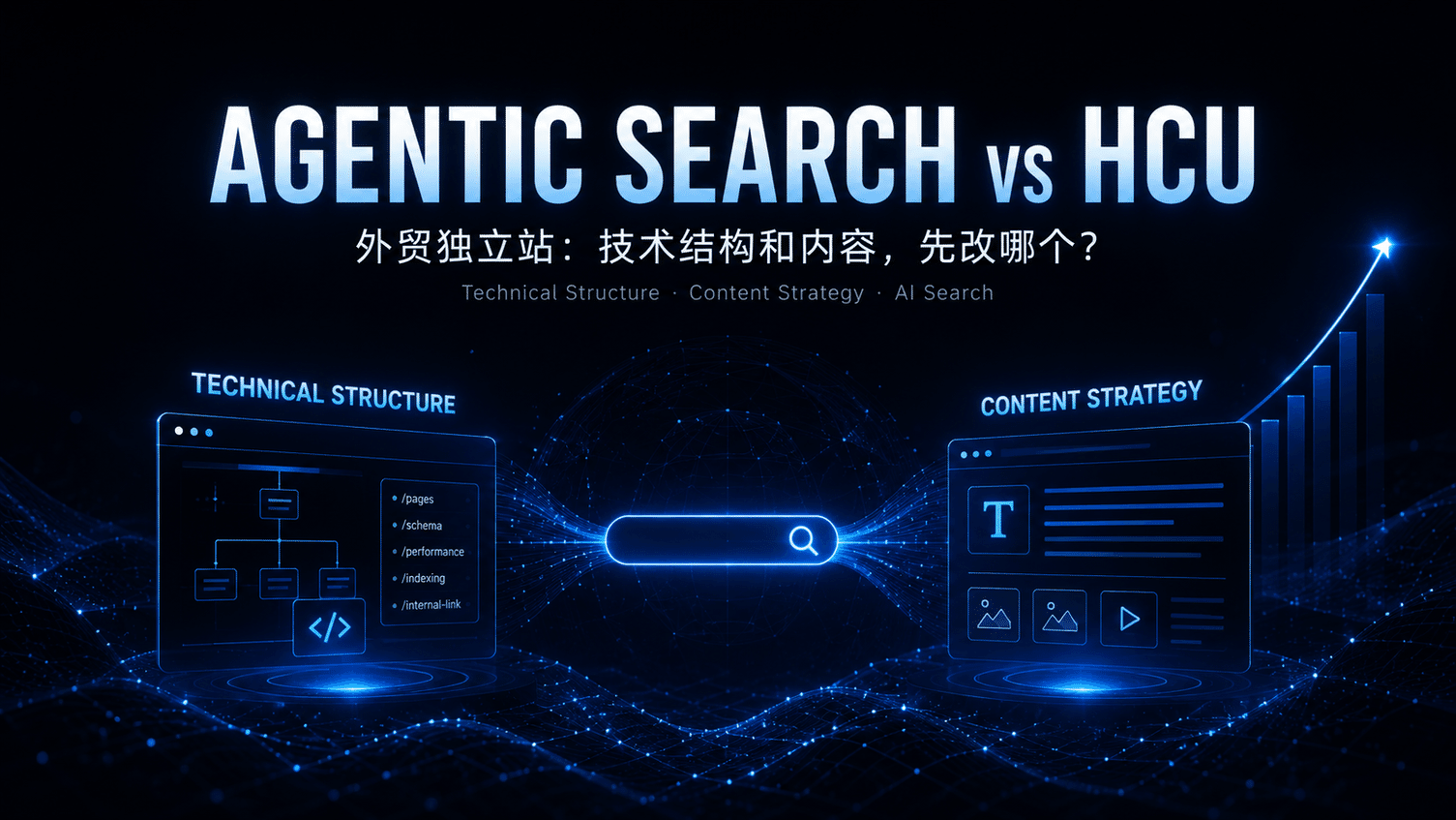 外贸独立站面对 Agentic 智能搜索与 HCU 讨论:技术结构和内容该先改哪个?