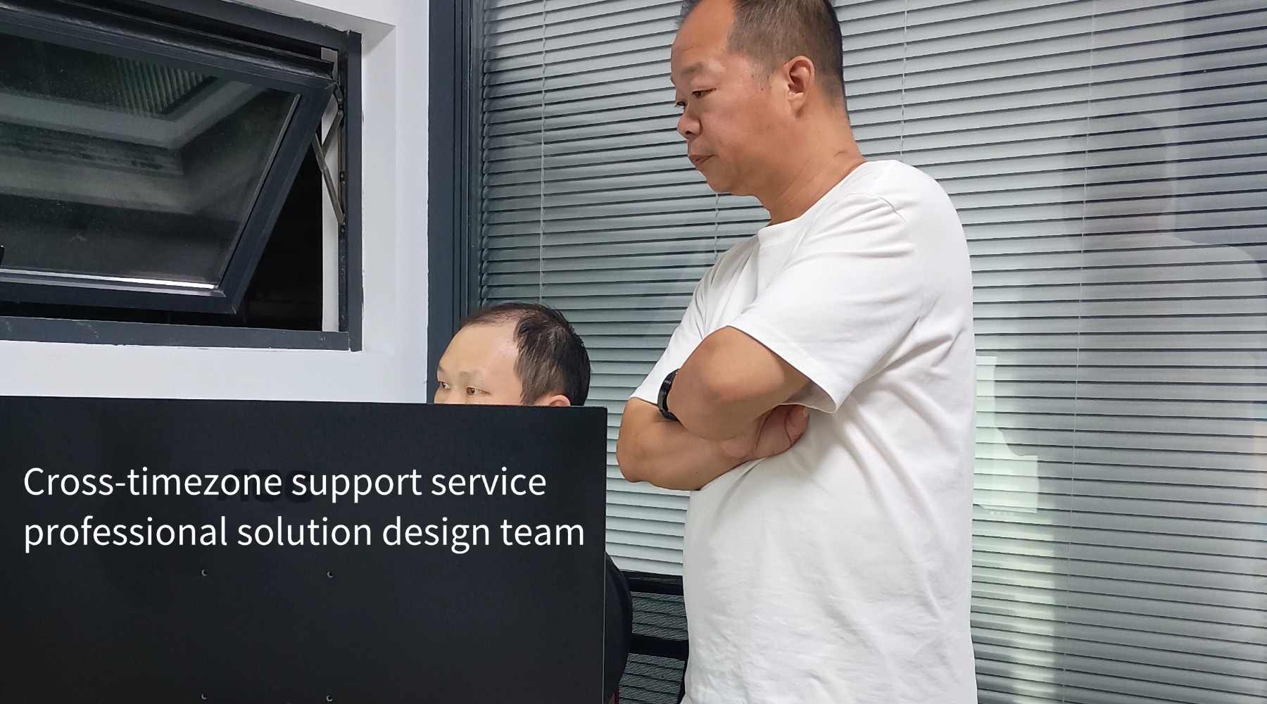 FindBlues engineering and production team at work — design review, CNC operation, and quality inspection