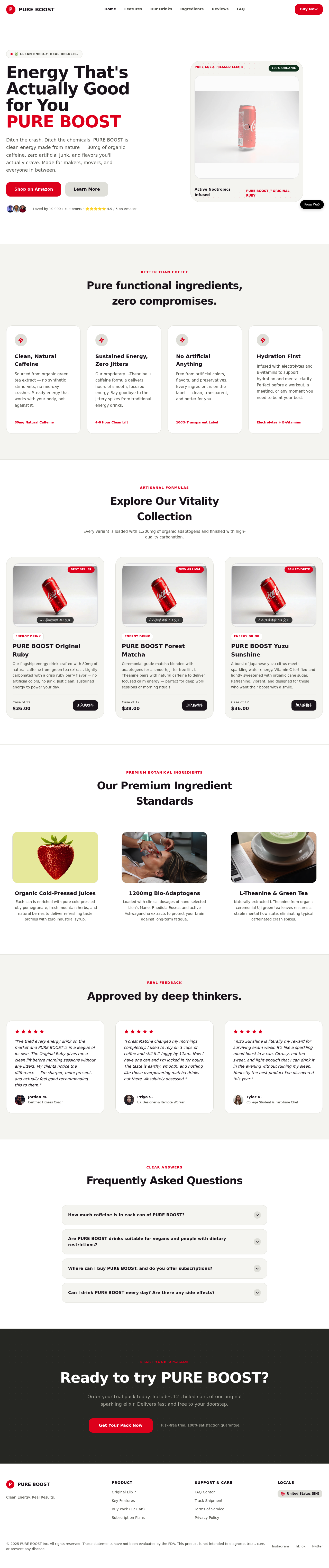 Energy Drink Sales Site