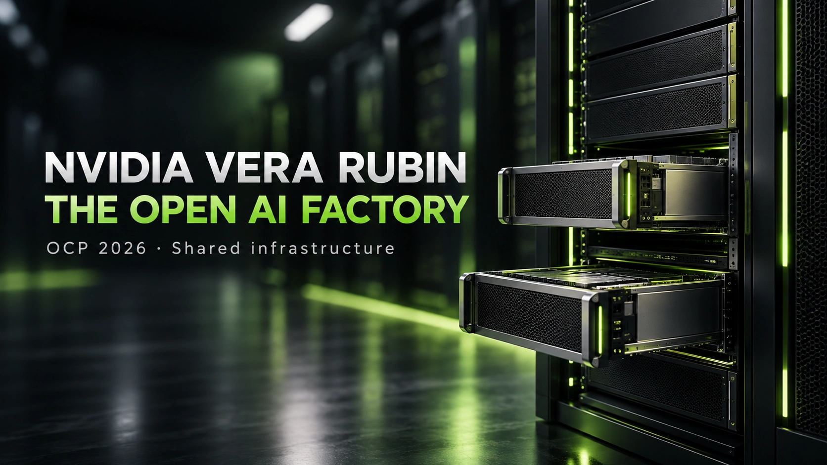 NVIDIA Vera Rubin à l’OCP 2026 : MGX 1.2, DSX OS, Spectrum-6, 800 VDC et standards ouverts pour les usines d’IA