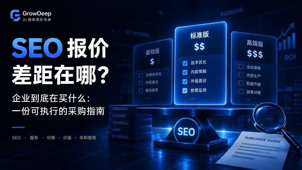 SEO报价差距在哪？企业到底在买什么：一份可执行的采购指南