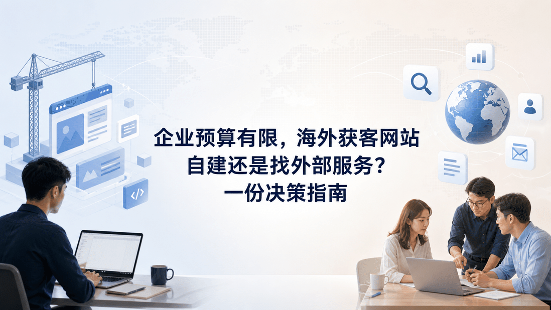 企业预算有限，海外获客网站自建还是找外部服务？一份决策指南