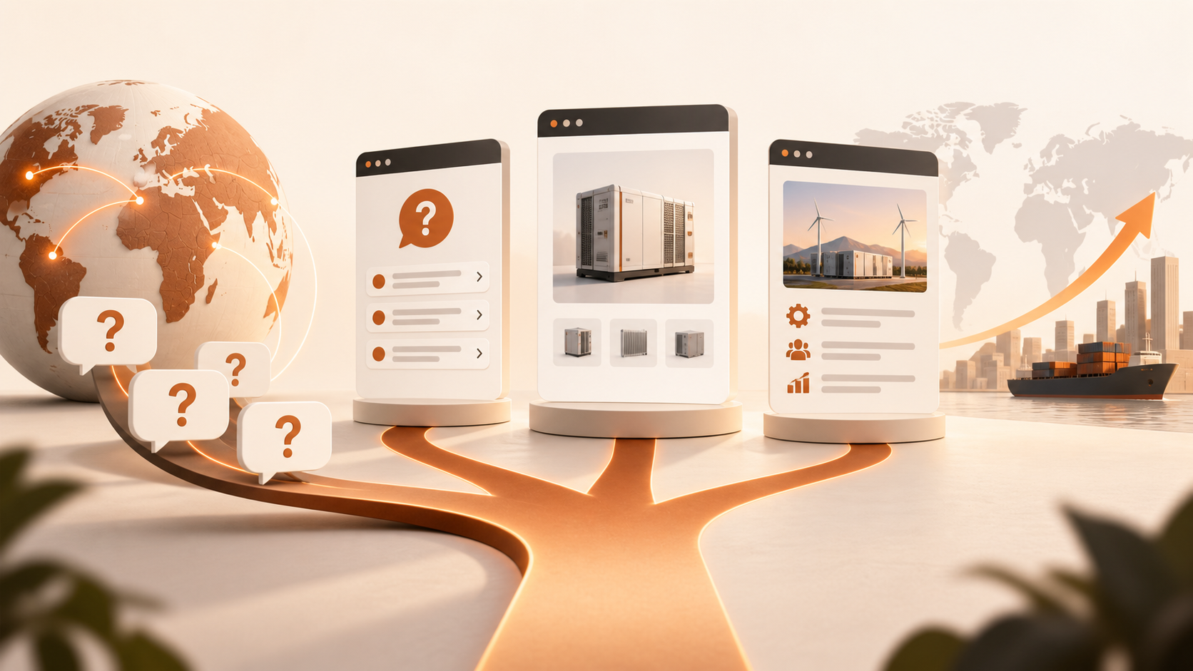 三、三类页面的分工：FAQ、产品页与解决方案页各管什么