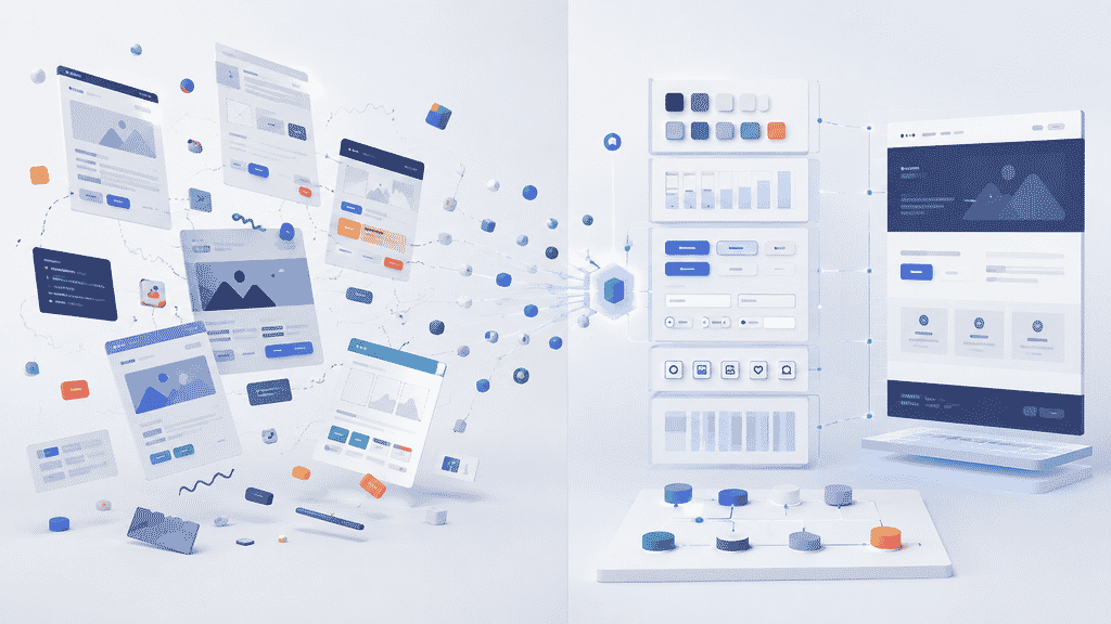 对比:只用页面提示词,还是建立 Design System?