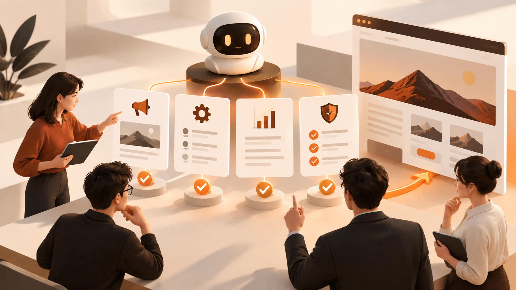 把 AI 的输出拆成四个可审阅对象