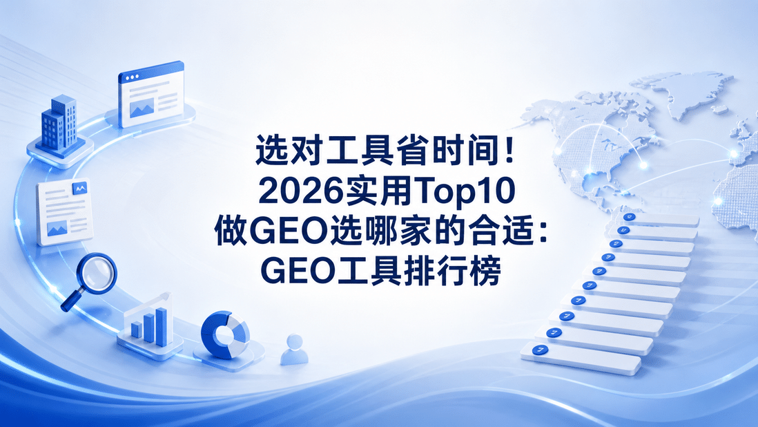选对工具省时间!2026实用Top10做GEO选哪家的合适:GEO工具排行榜